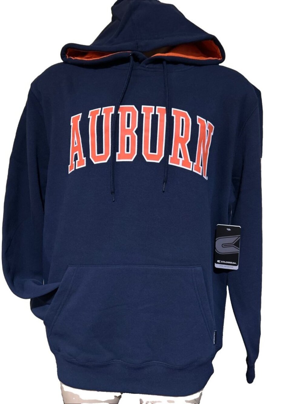 NEW Auburn Tigers AU Hooded Hoodie Sweatshirt Men's L Blue Colosseum